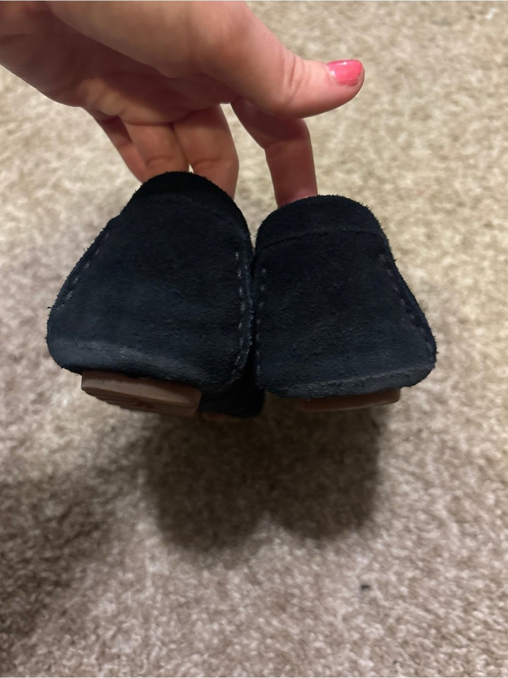 UGG Suede Black Loafers Size 6.5 - Picture 3 of 4